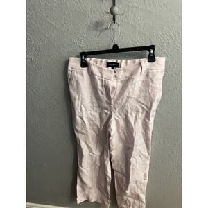 Talbots Capri Pants Size 4 Womens Pink‎ Linen